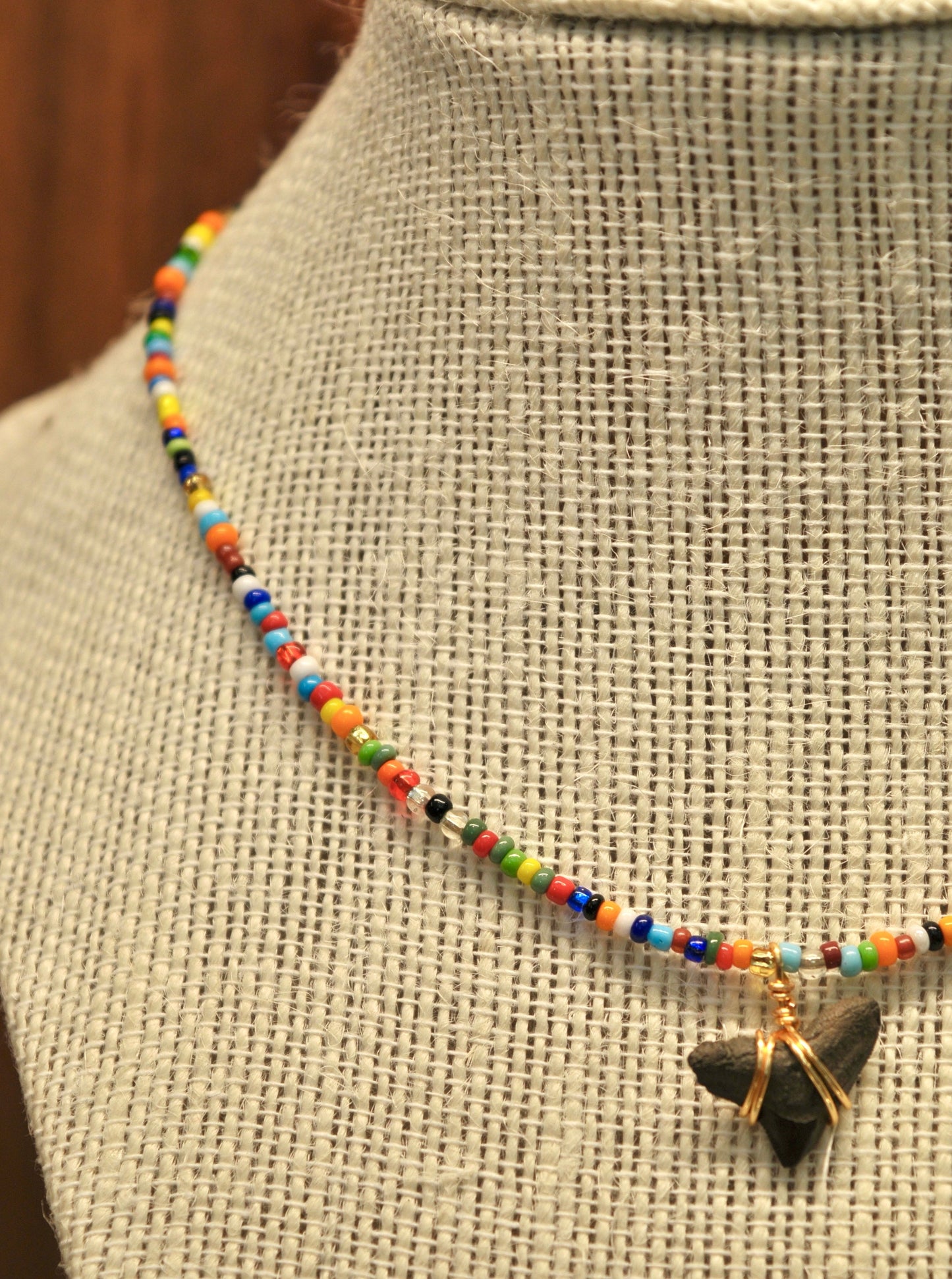 Multicolor everyday shark choker