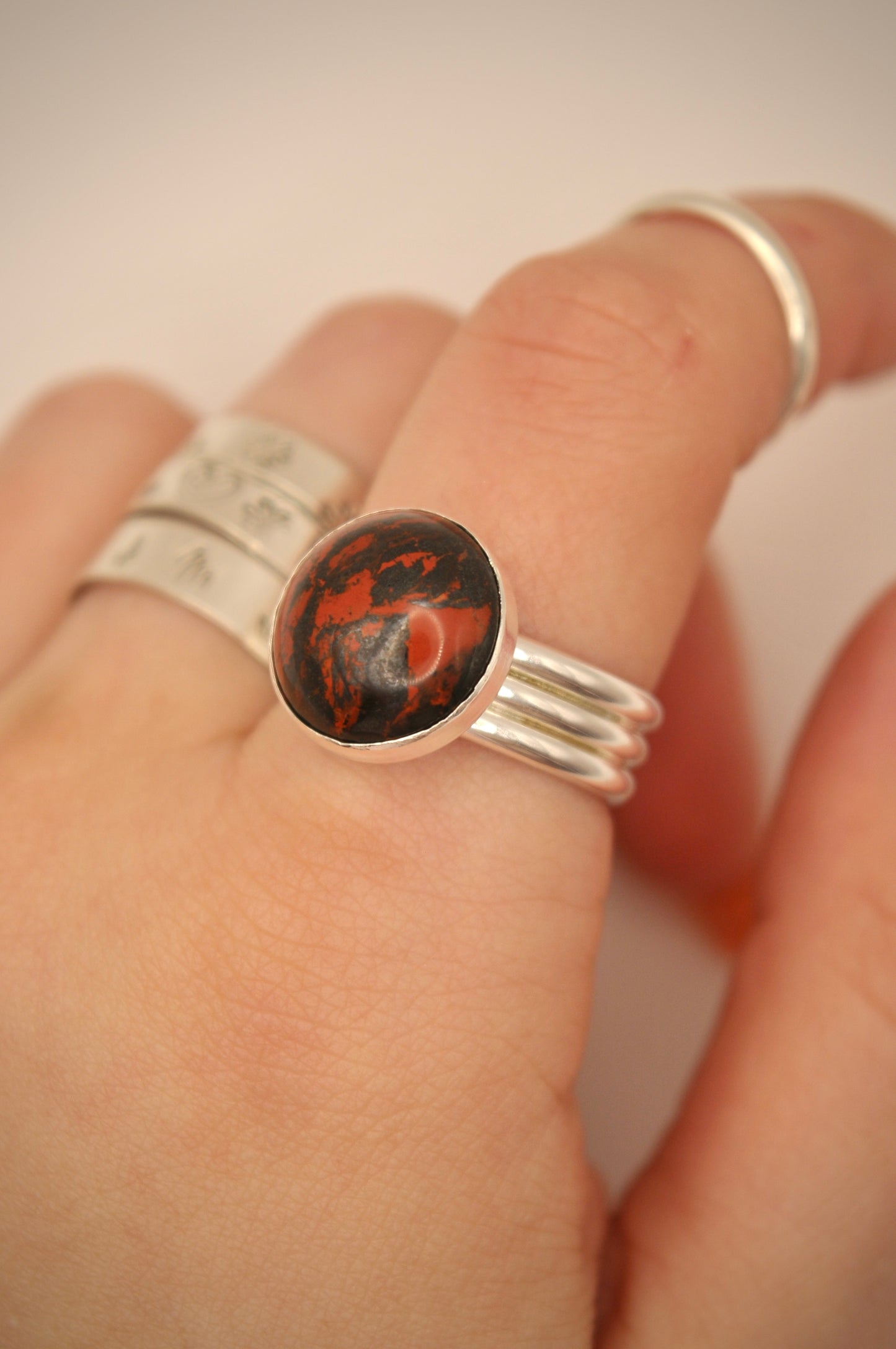 Fiery Earth Ring ~ size 9