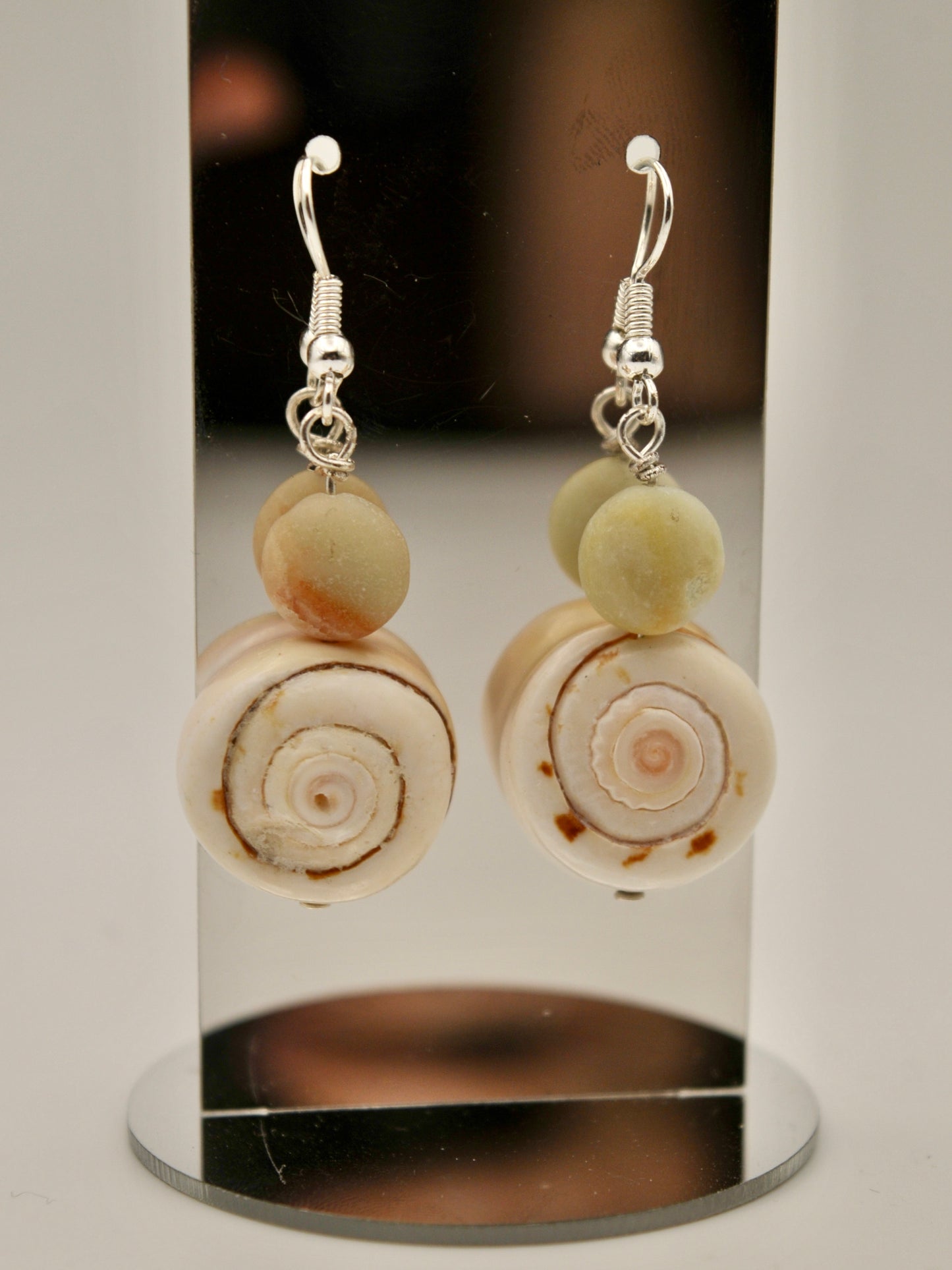 Amazonite shell dangles