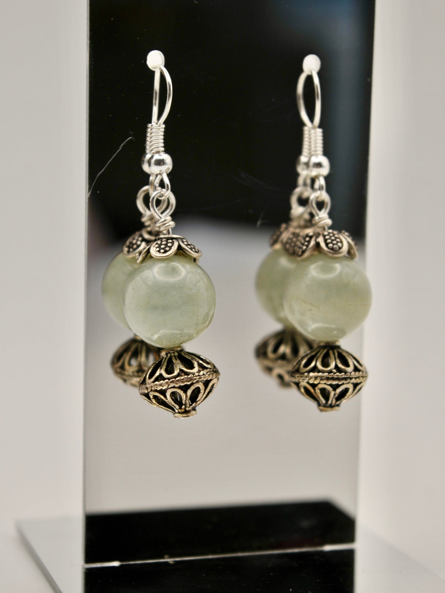 Seafoam silver earrings
