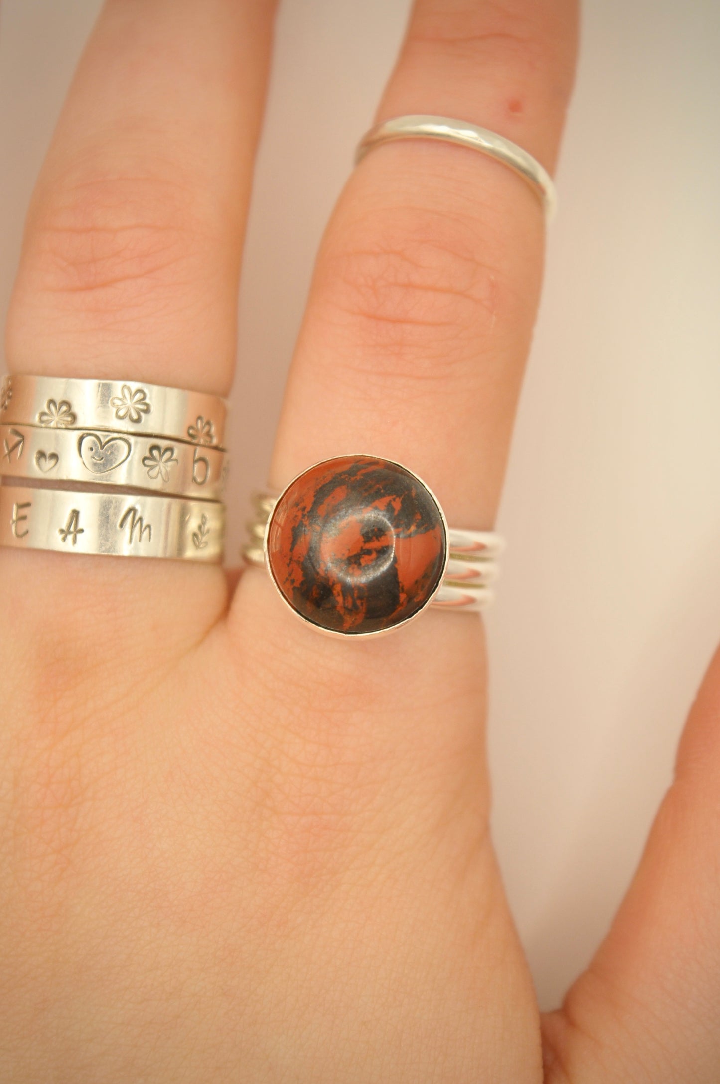 Fiery Earth Ring ~ size 9