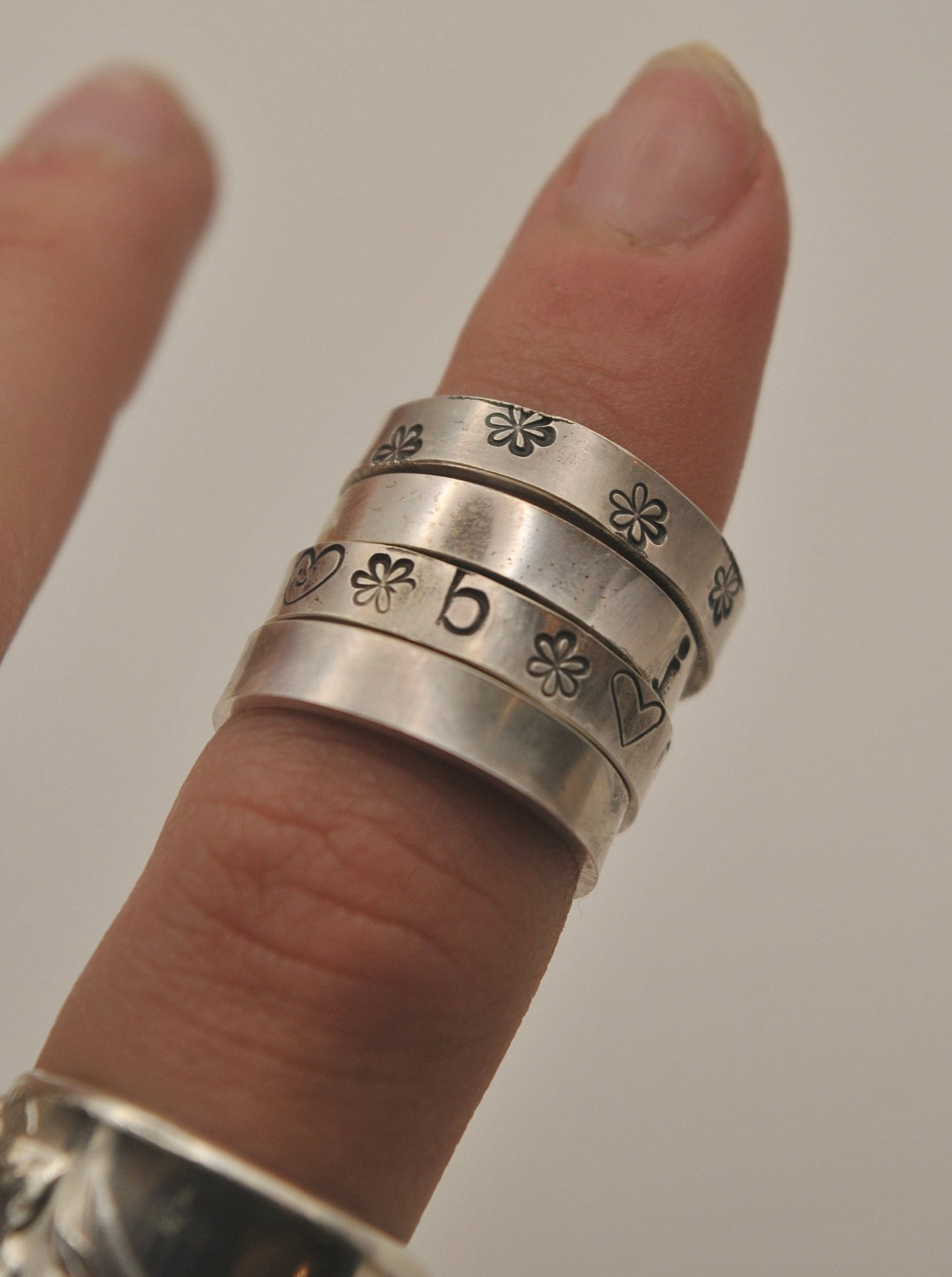 CUSTOM sterling silver band rings