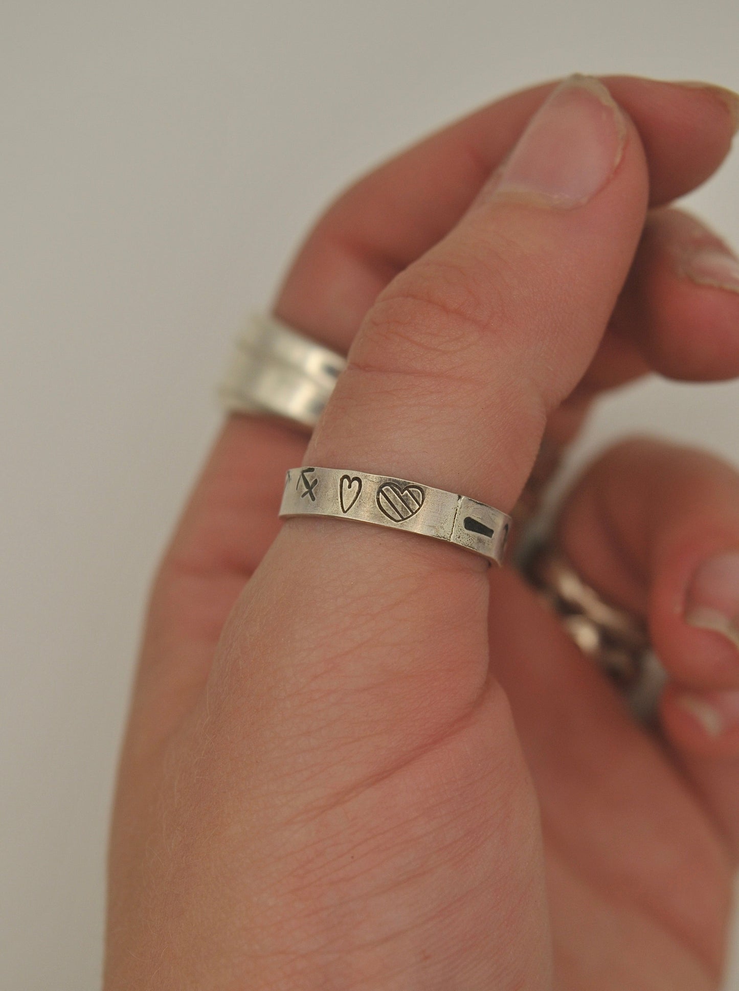 CUSTOM sterling silver band rings