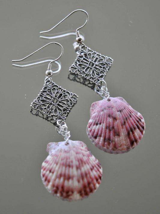 Diamond scallop dangles