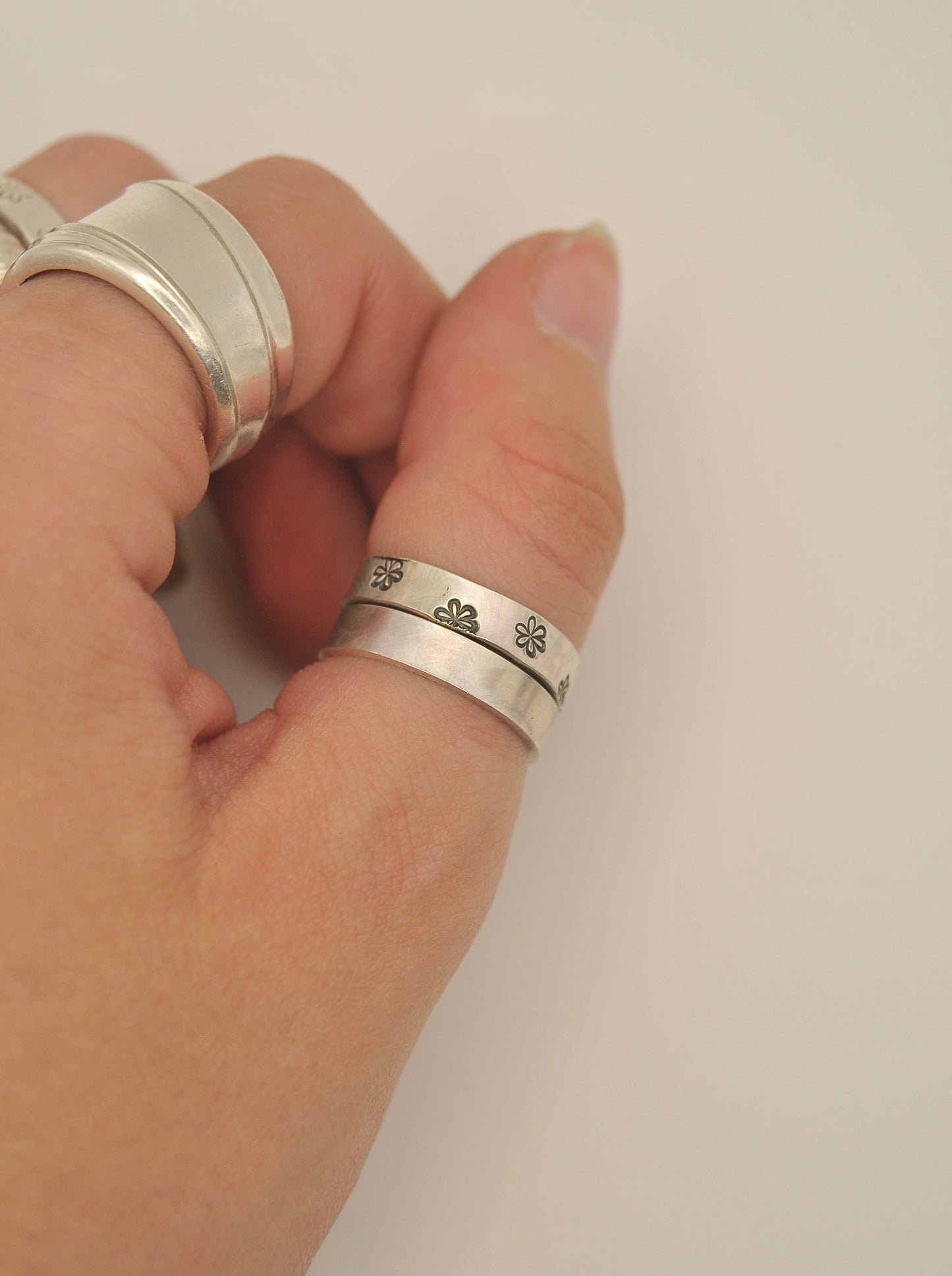 CUSTOM sterling silver band rings