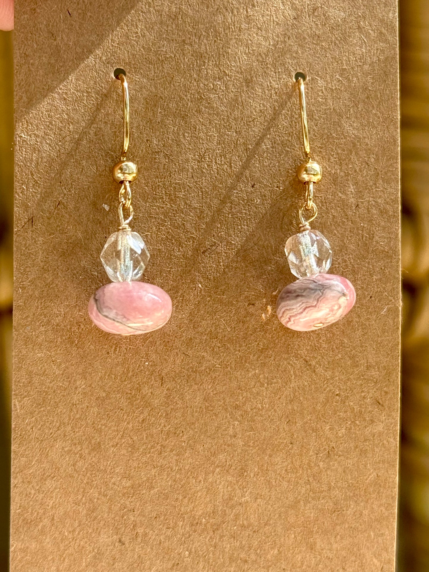 Rose Quartz Ripple Earrings