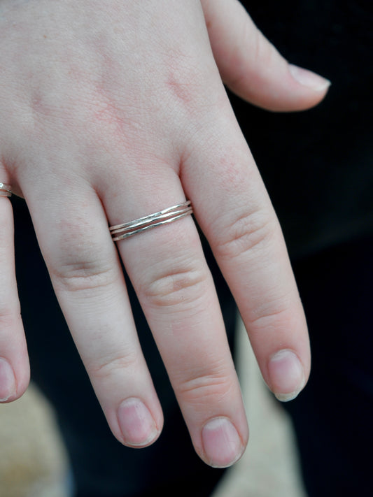 Sterling silver stack rings - set of three