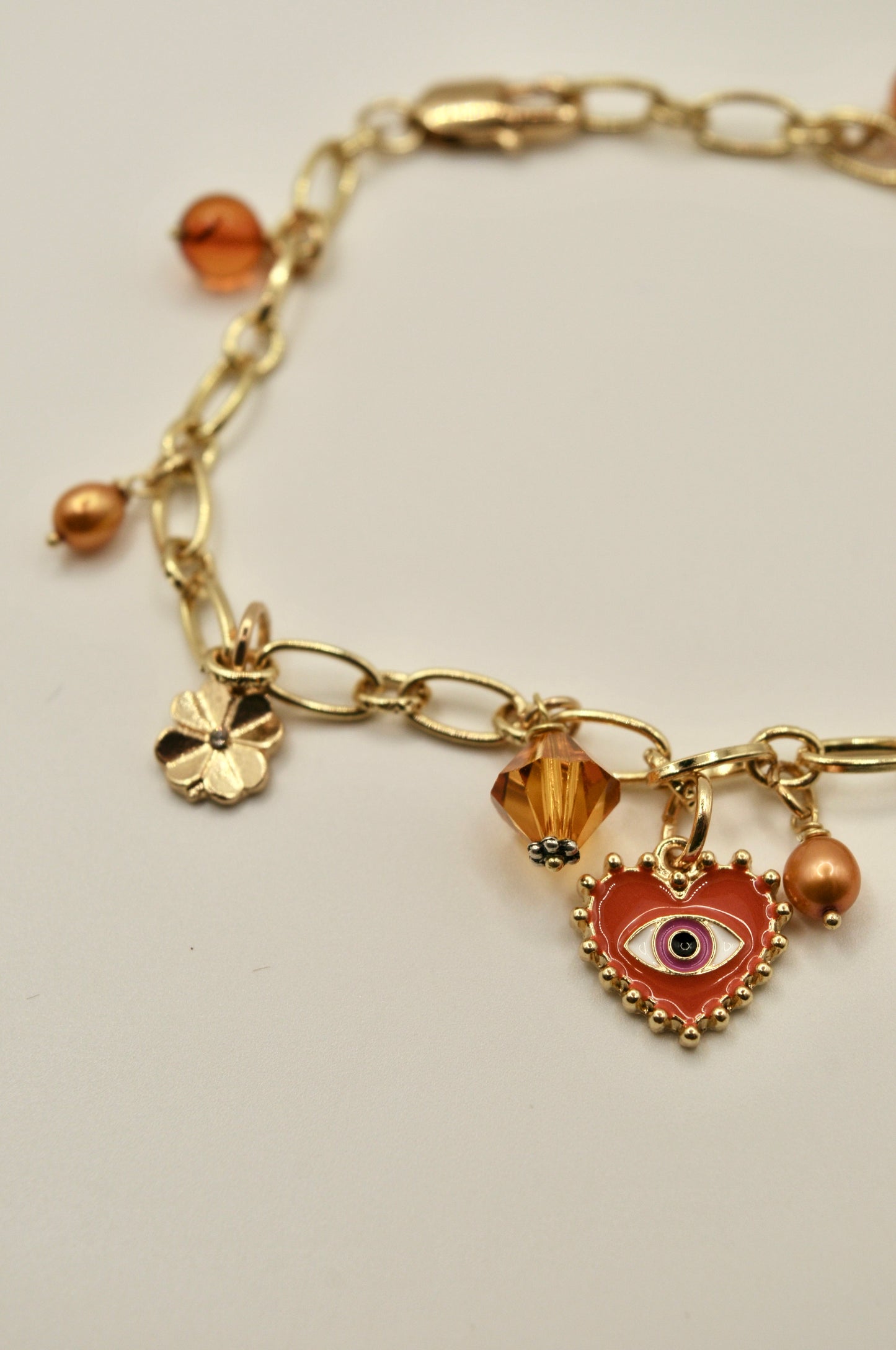 Golden Glare Charm Bracelet