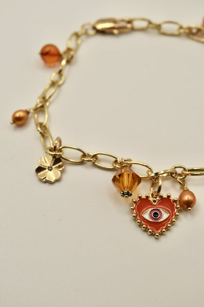 Golden Glare Charm Bracelet