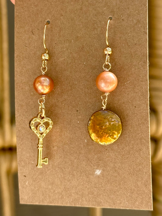 Golden Keepsake Earrings