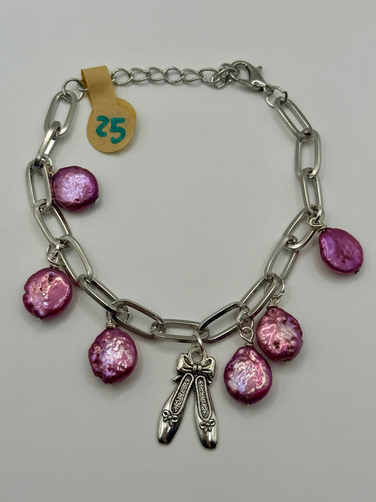 Ballerina Blush Charm Bracelet