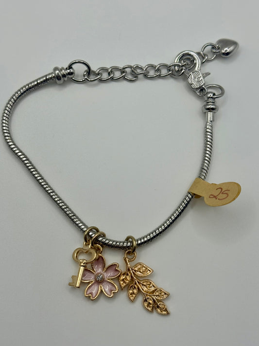 Blossom Key Charm Bracelet